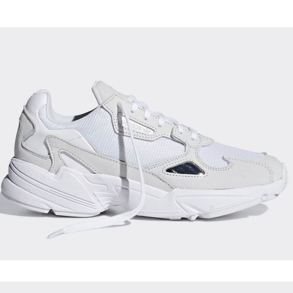 BNIB Adidas Falcon Sneakers in Triple White - Picture 2 of 12